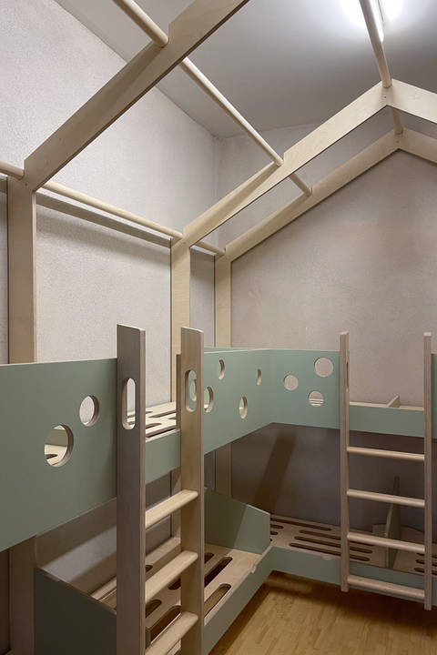 Schlafraum in einem Kindergarten